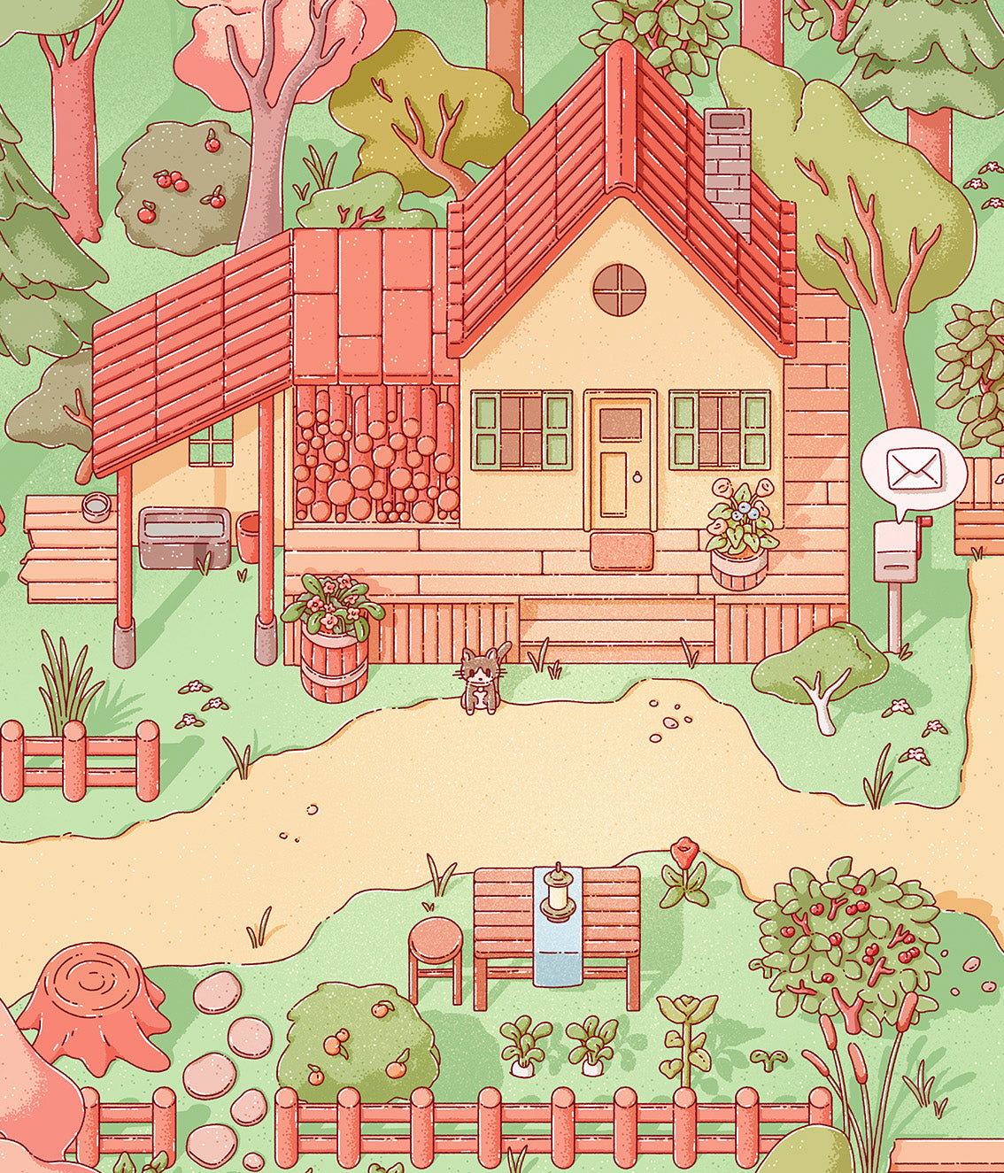 The Cat's Porch, Inspired by Stardew Valley